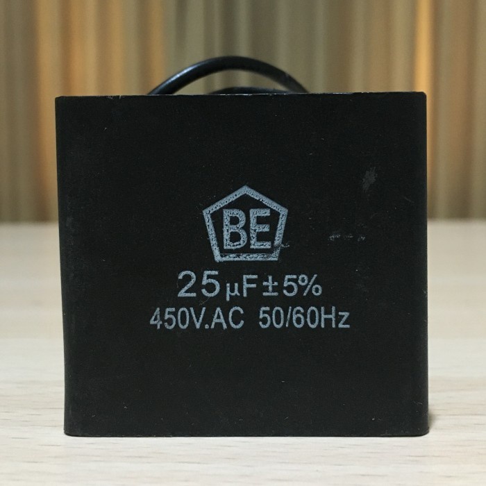 PART2 KAPASITOR KOTAK KIPAS ANGIN POMPA AIR 25UF 450V 25 UF 450 VOLT CBB61