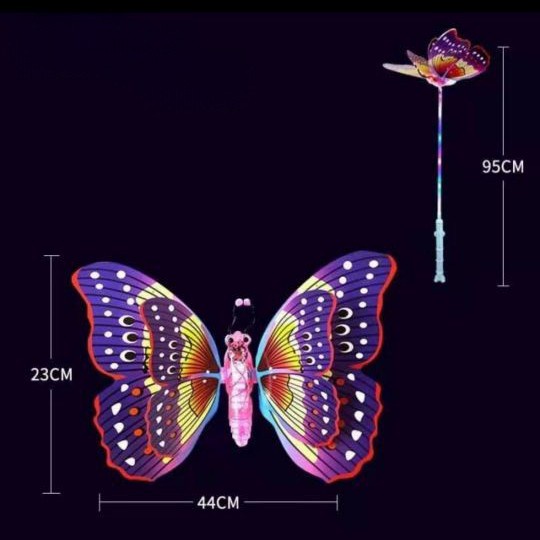 Mainan Kupu Kupu Terbang LED Ada Musik