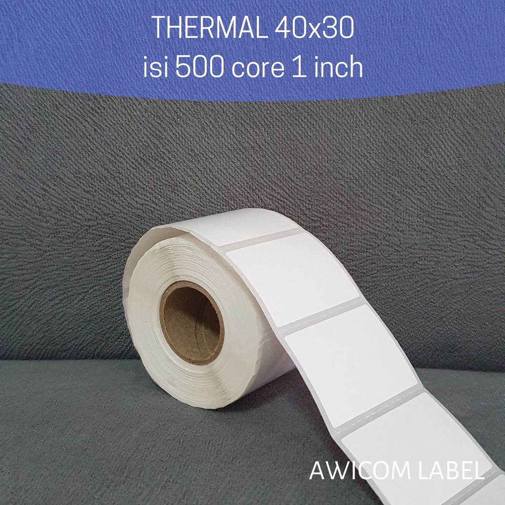

Label Barcode Direct Thermal 40x30 40 x 30 mm core 1" isi 500 pcs cup minuman