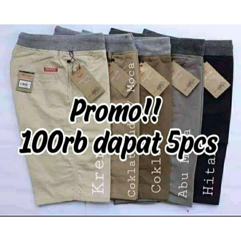 promo paket 5pcs celana chinos pendek pria celana pendek pria celana pendek pria jumbo
