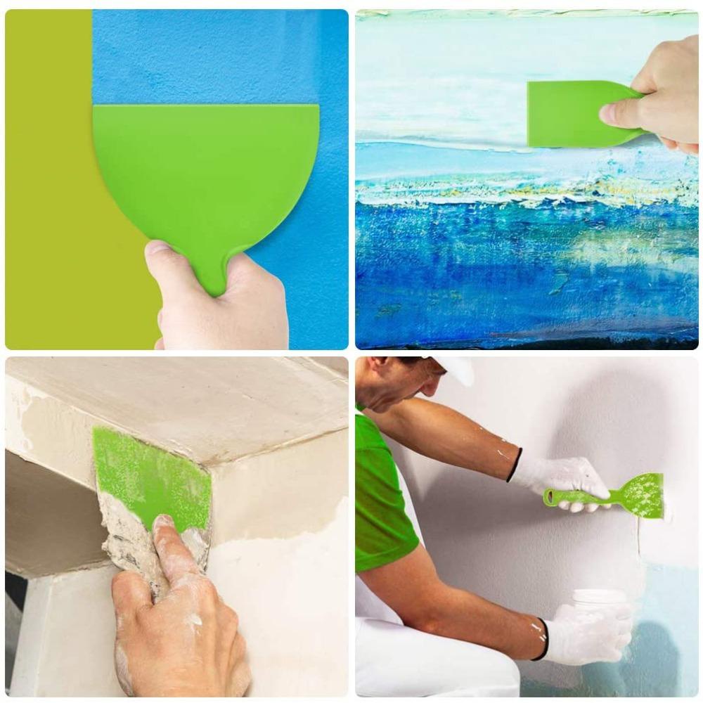 Lanfy Plastik Scraper Finisher Cleaning 5pcs/Set Lantai Dinding Wallpaper Dempul Spackling Cat Scraper