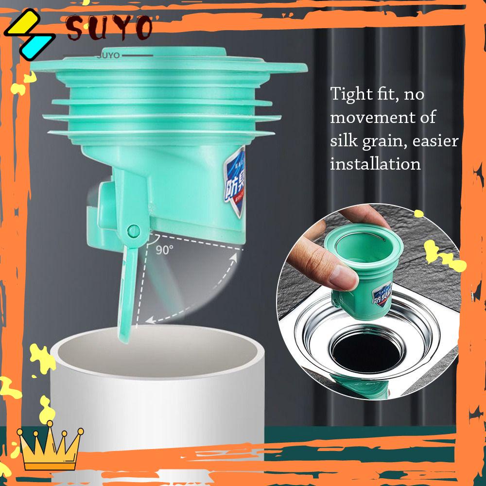 Suyo Floor Drain Pencegah Serangga Aksesori Kamar Mandi One Way Valve Sewer Shower Drainer Seal Pipa Air Plug