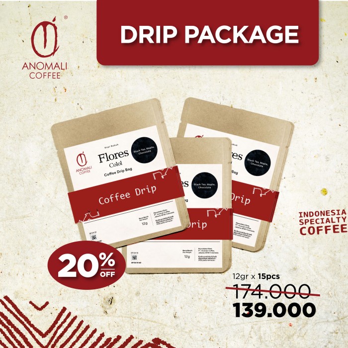 

[Coffe Powder] Anomali Coffee PAKET Coffee Drip - 15 Pcs