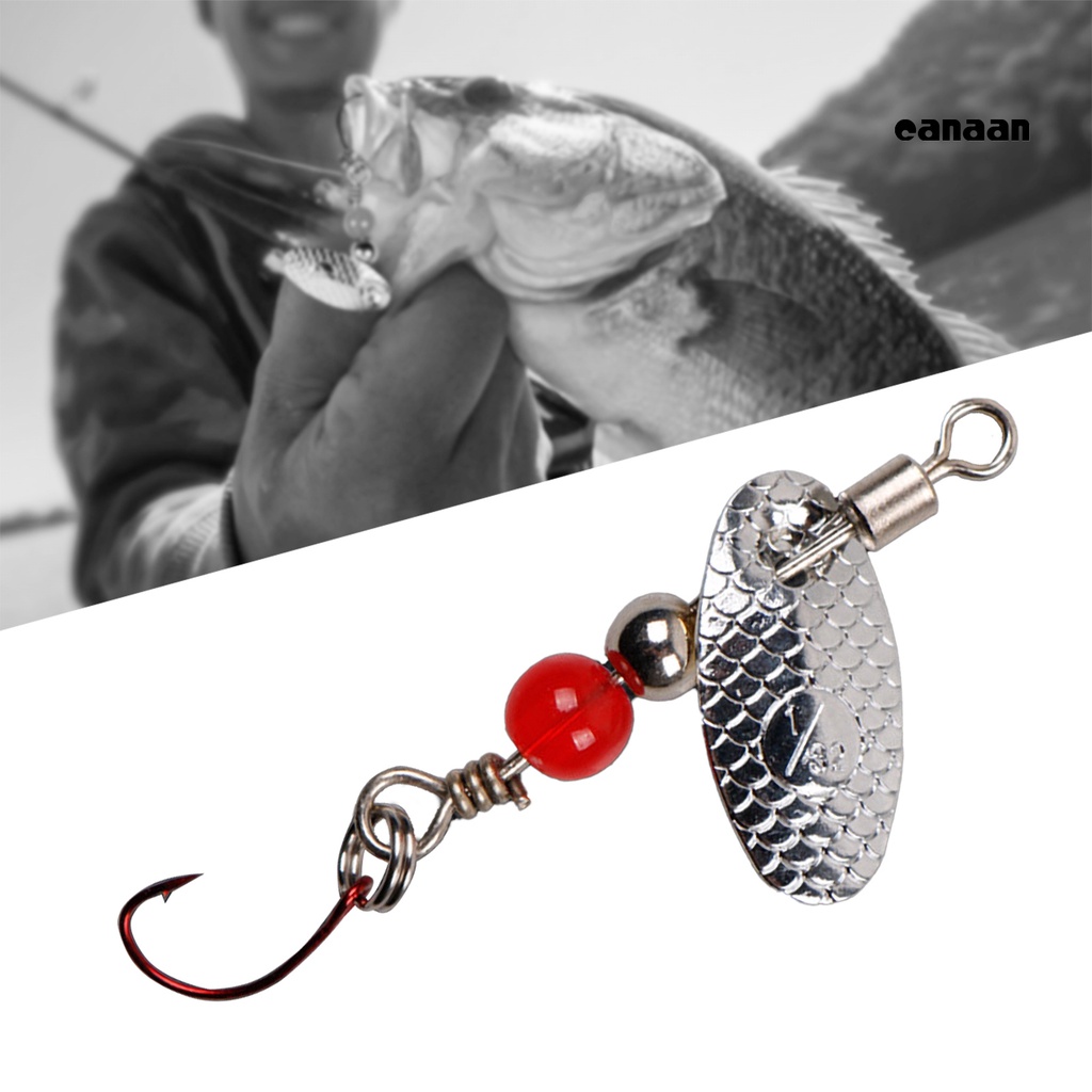 Cnn-5cm Berputar 360derajat Spinner Sendok Umpan Logam Sisik Ikan Payet Lure Tackle