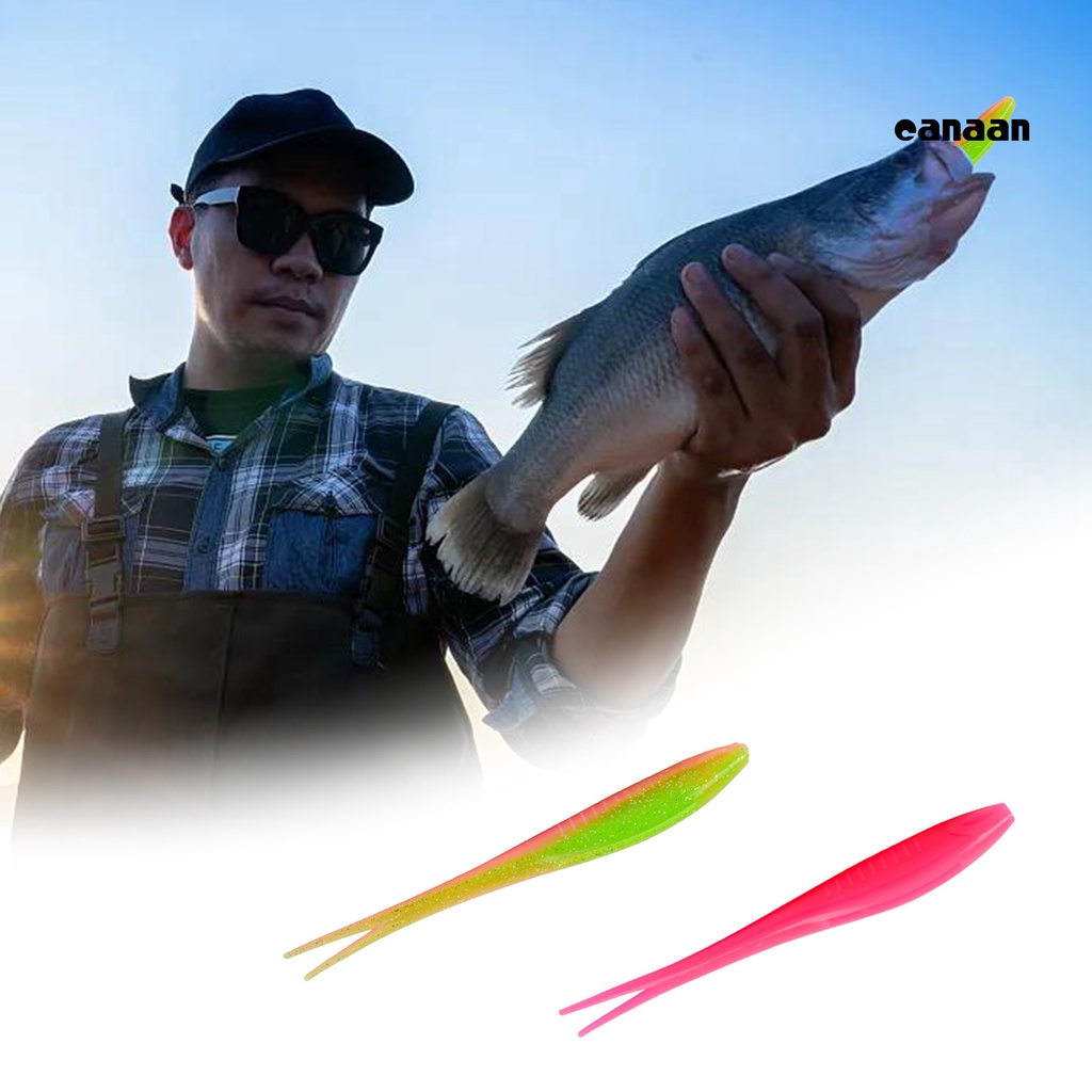 Cnn-3pcs 17cm/16g Soft Lure Elastisitas Tinggi Tahan Gigit Menggoda Simulasi Besar Bercabang Ekor Mengambang Umpan Memancing Aksesoris