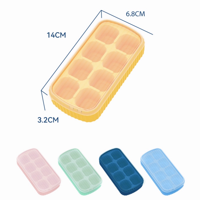 [Unggulan] Icy Cube Freezing Box with Lid Easy-Demoulding Jelly Cheese Tray Beer Coffee Ice Cube Making Mold Cetakan Es Krim Coklat DIY Untuk Dapur Pub Minuman Shop