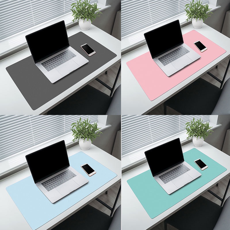 Leather Mouse Pad Oversized Alas Meja Tahan Air Tulisan Siswa Desktop Pad PU Mouse Pad