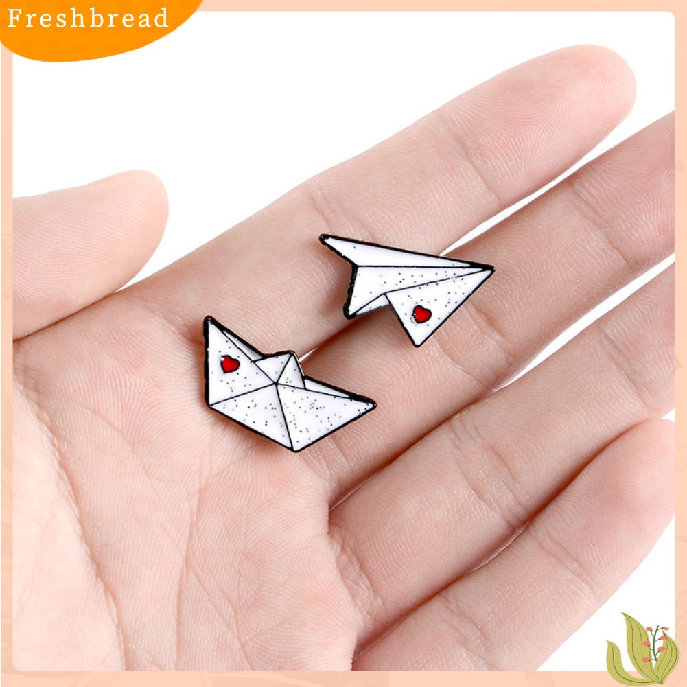 &lt; Freshbread &gt; Unisex Origami Pesawat Perahu Enamel Bros Pin Jaket Tas Lencana Teman Hadiah