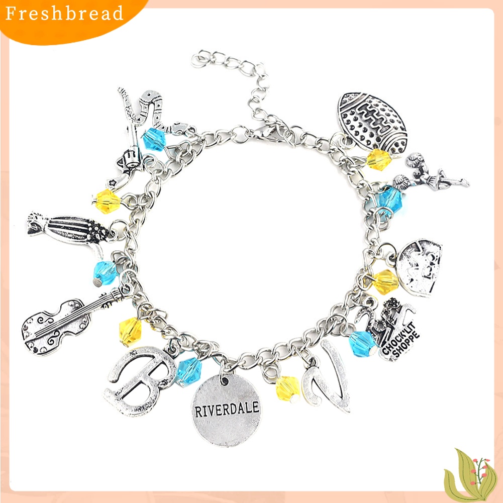 &lt; Freshbread &gt; Fashion Riverdale Surat Gitar Pesona Liontin Adjustable Rantai Gelang Hadiah