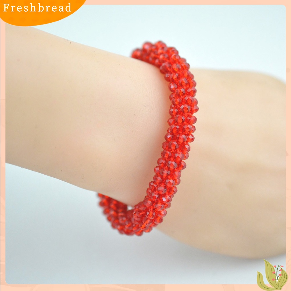 &lt; Freshbread &gt; Berlian Imitasi Mengkilap Elastis Gelang Bangle Tali Rambut Hairband Nepal Wanita Perhiasan