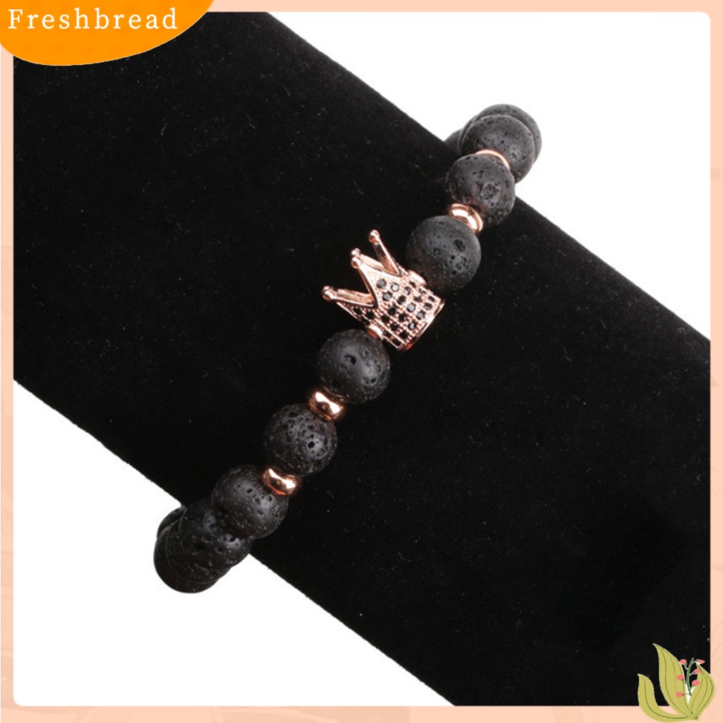 &lt; Freshbread &gt; Gelang Manik-Manik Bergaya Unisex Tahan Lama Pria Wanita Retak Bunga Batu Manik-Manik Gelang Perhiasan Untuk Pesta