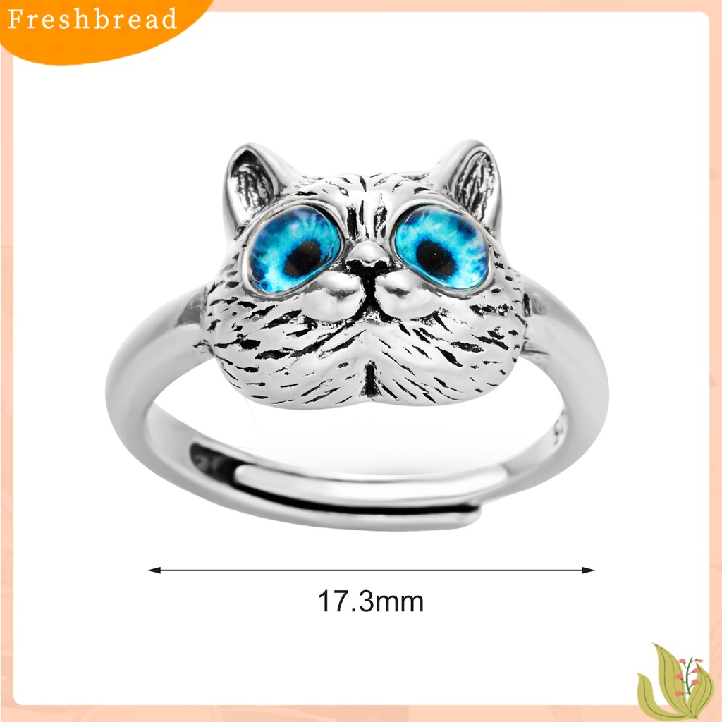 &lt; Freshbread &gt; Wanita Cincin Vintage 3D Kartun Desain Pembukaan Yang Dapat Disesuaikan Geometris Hias Hadiah Lady Kitten Brave Troops Sun Finger Ring Jewelry Untuk Kehidupan Sehari-Hari