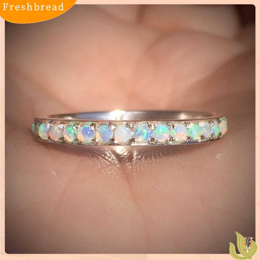 &lt; Freshbread &gt; Wanita Cincin Geometris Berwarna Berlian Imitasi Perhiasan Electroplating Fashion Penampilan Jari Cincin Untuk Pernikahan