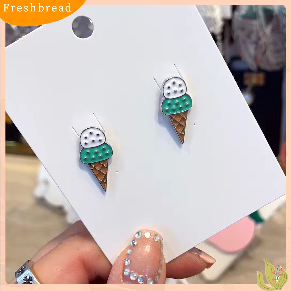 &lt; Freshbread &gt; Flamingo Lucu Alpukat Es Krim Stud Anting Wanita Pesta Club Perhiasan Hadiah