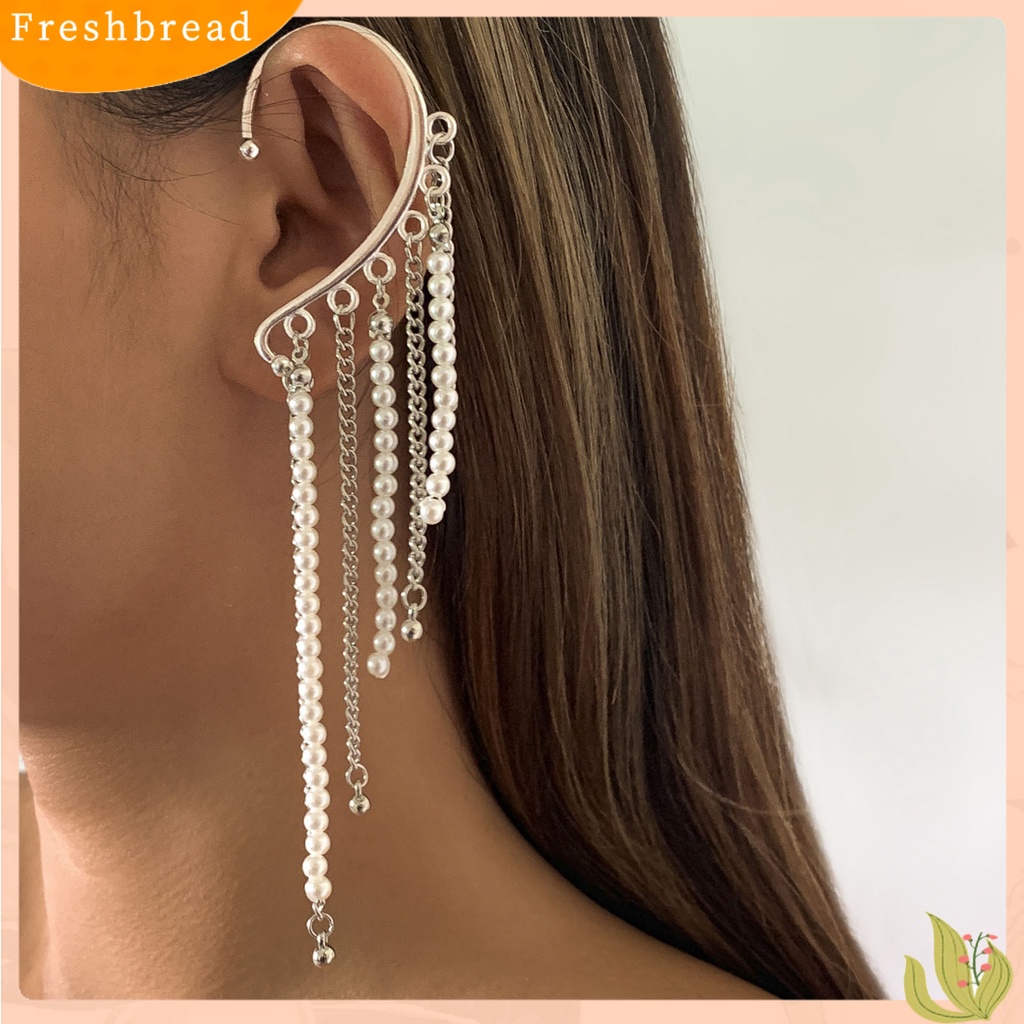 &lt; Freshbread &gt; 1Pc Klip Anting Jumbai Perhiasan Vintage Temperamen Manset Telinga Halus Untuk Pernikahan