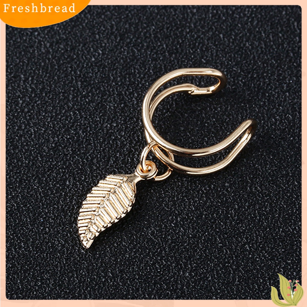 &lt; Freshbread &gt; Anting Gaya Hollow-Out Bentuk U Bahan Metal Tanpa Tindik Stud Earring Untuk Ulang Tahun