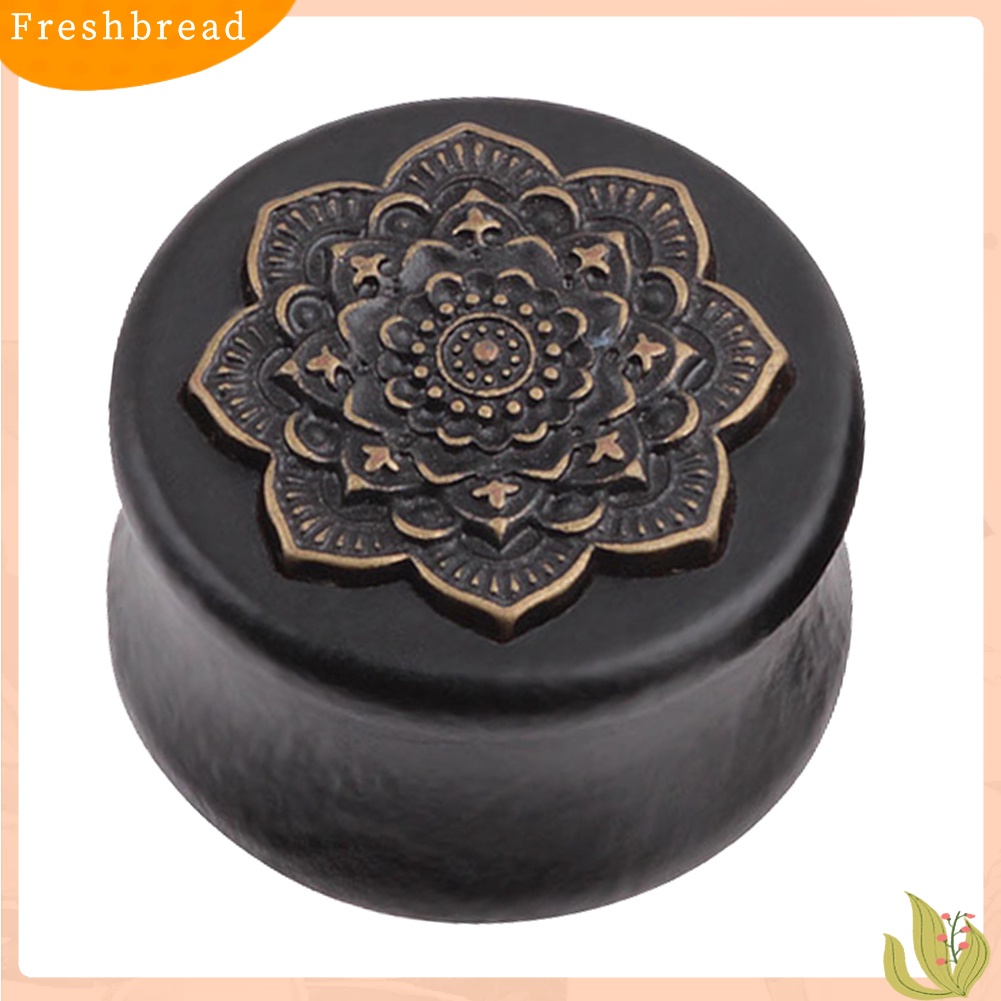 &lt; Freshbread &gt; 1Pc Vintage Lady Mandala Bunga Ganda Berkobar Telinga Expander Plug Piercing Perhiasan