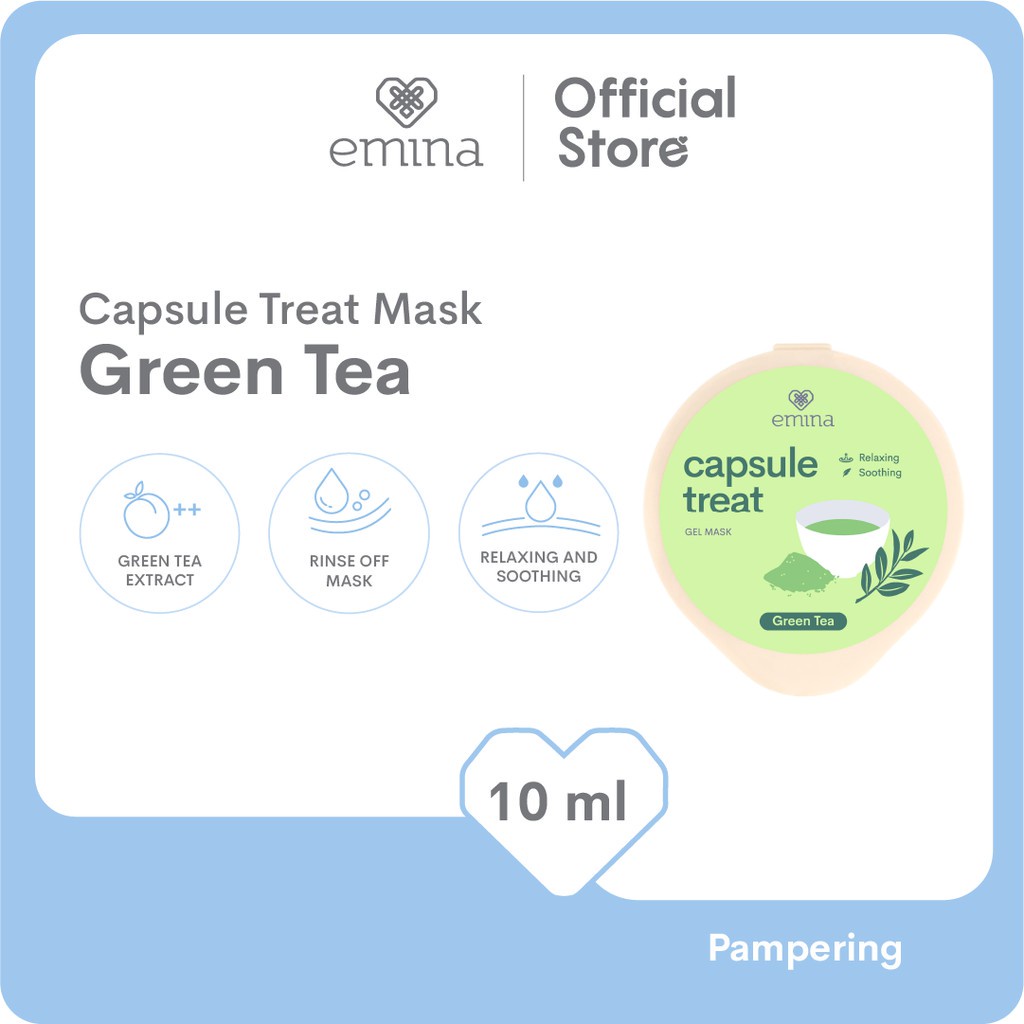 Emina Capsule Treat Mask 10 mL (Gel, Clay, &amp; Sleeping Mask) - Masker Wajah Travel Friendly Melembabkan dan Menutrisi