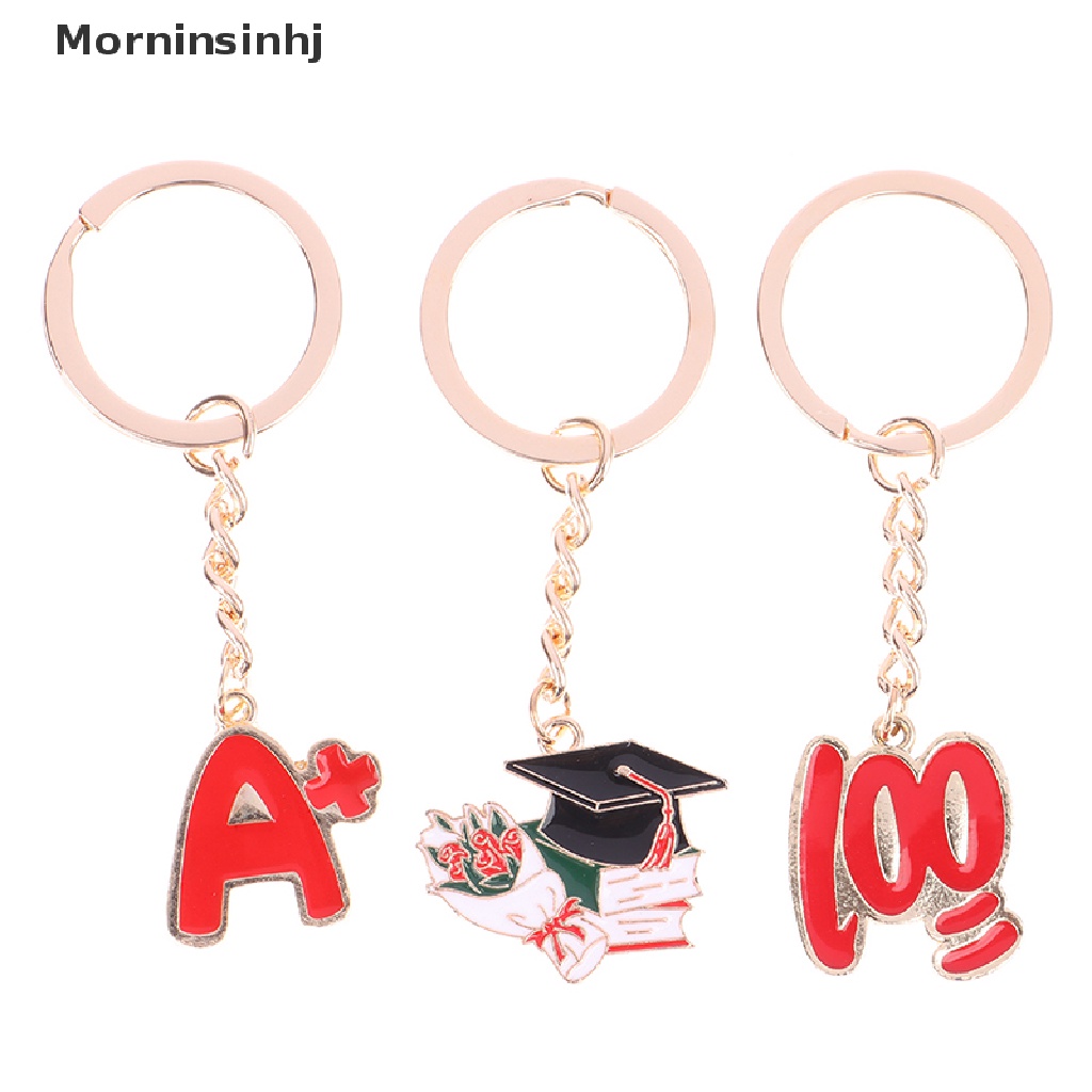 Mornin Indah Alloy Drip Oil A+100Bentuk Topi Sarjana Ch Gantungan Kunci Teks Inspiratif Berkah Keyring Hadiah Siswa Aksesoris id