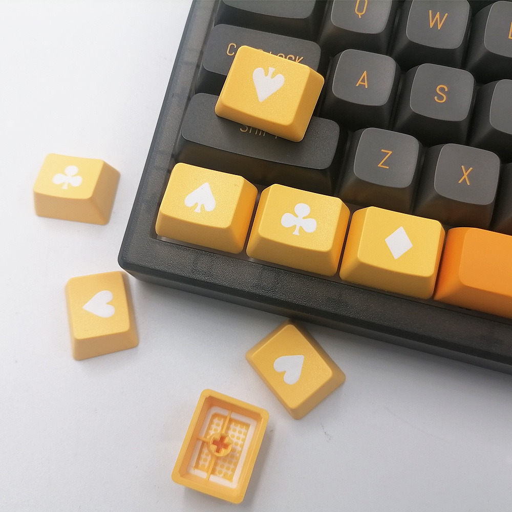 Poker PBT Keycap Profil OEM Untuk Keyboard Mekanik CherryMx Gateron Kailh Switch