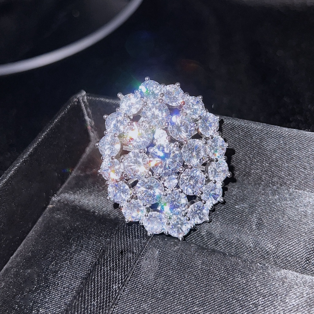 Goldkingdom Aksesoris Perhiasan Fashion Ready Stock Desain Tugas Berat Yang Canggih Cincin Jari Telunjuk Ins Angin Langit Yang Bersinar Bintang Pembukaan Cincin Perempuan