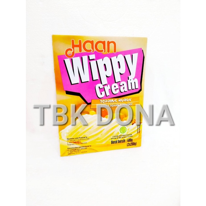 

[Ready Stock]Cod Haan Wippy Cream 400gr / Wippy Cream Haan 400 gr Murah