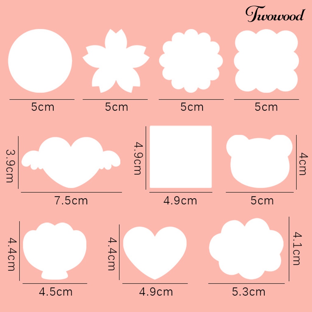 Twowood 10Pcs/Set Gantungan Kunci Liontin Glitter Gradasi Transparan Manik-Manik Rantai Akrilik Hadiah Multi-Gaya Kerajinan DIY Kunci Gantungan Liontin Perlengkapan Rumah