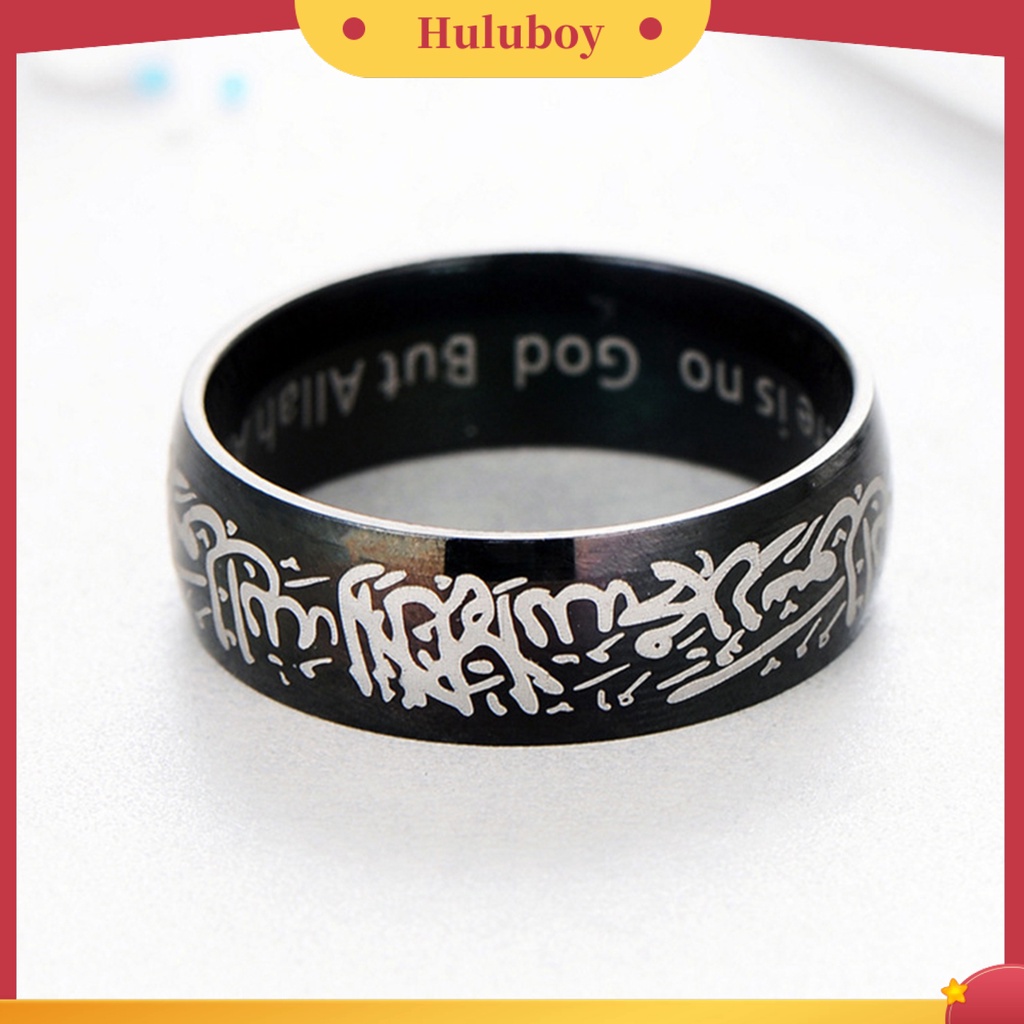 {Ready Stock} Ring Cincin Jari Religi Bahan Titanium Steel Ringan Tahan Karat Untuk Pernikahan