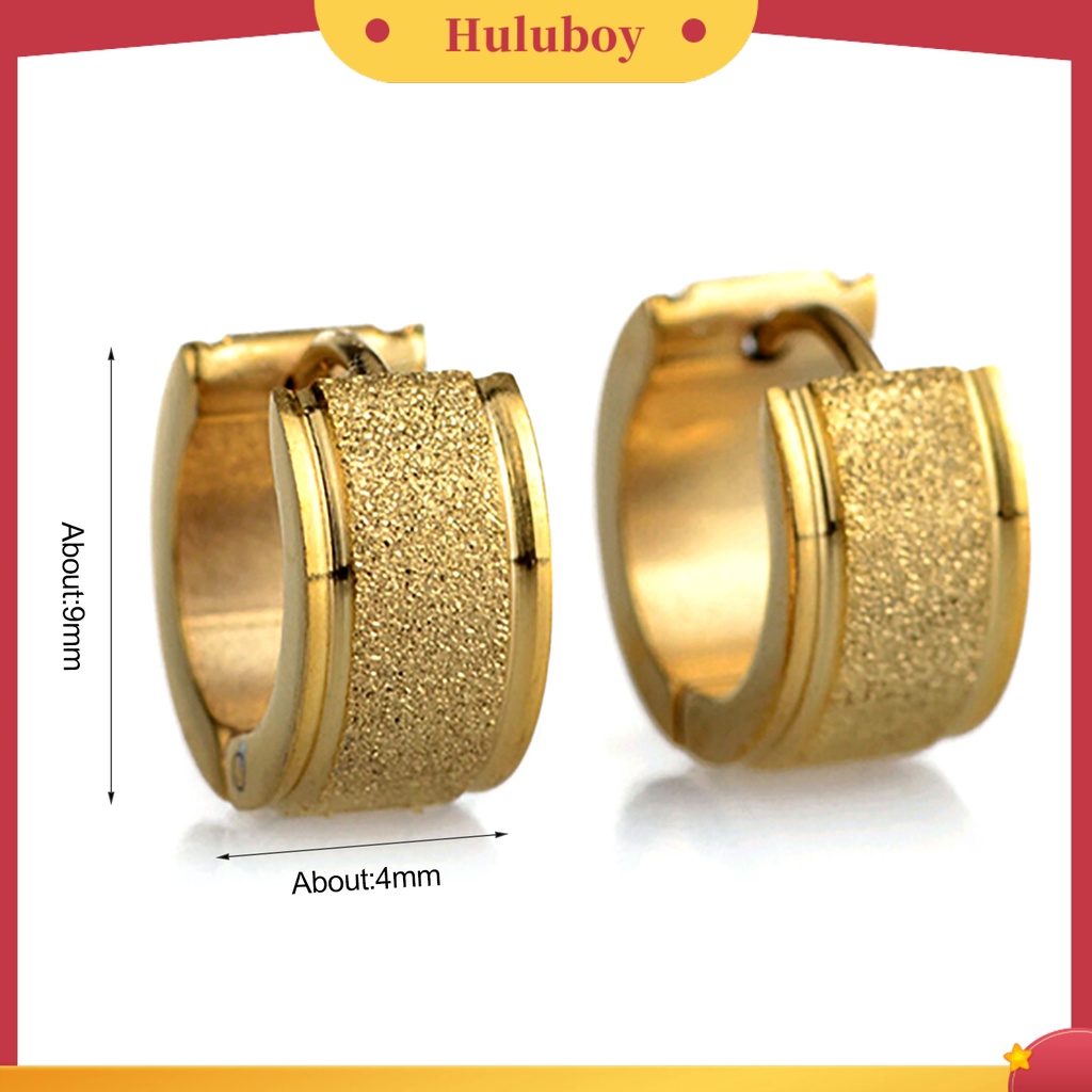 {Ready Stock} 1pasang Anting Hoop Huggie Anting Telinga Tusuk Baja Titanium Pria Wanita