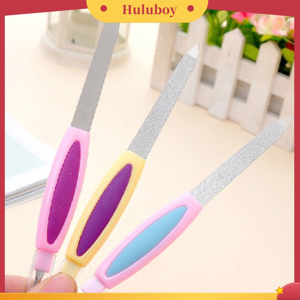 {in Stock} Kikir Kuku Double Head Multifungsi 2in1 Stainless Steel Salon Buffer Kulit Mati Dorong Polisher Manicure Tool