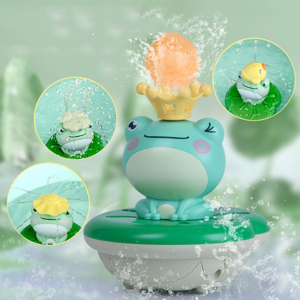 Quinton Floating Rotating Frog Sprinkler 1PC Renang Semprotan Air Elektrik Kodok Sprinkler Otomatis Mainan Hadiah Anak Mandi Mainan Kodok Semprot Elektrik