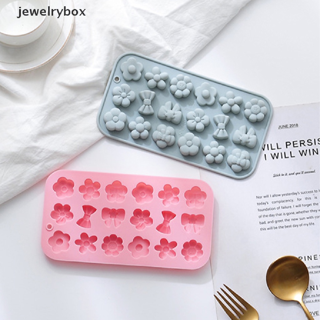 [jewelrybox] 1pc 18rongga Bunga Dasi Kupu Silikon Cetakan Coklat DIY Baking Mold Tools Butik