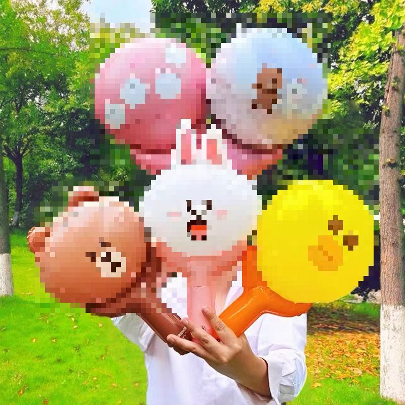 MCC Balon Foil Tongkat Karakter Ballon Pentungan Tangan Motif Kartun Balon Pesta Dekorasi Ulang Tahun Satuan Murah