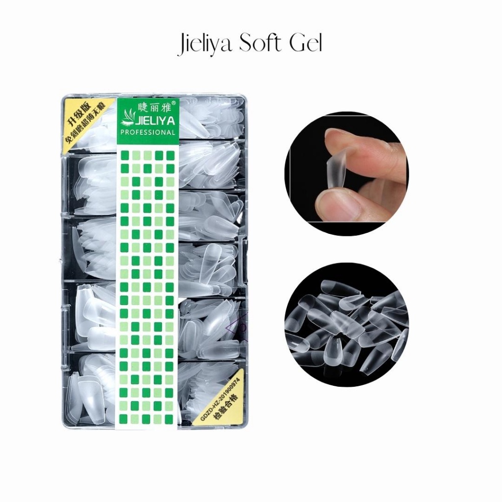 SALE JIELIYA Soft Gel tips / extension soft gel nail / kuku palsu untuk nail art / nail tip K1069