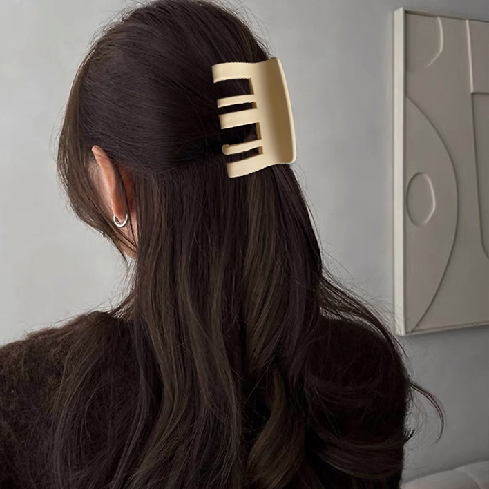 Klip Matte Korea Besar Jepit Rambut Hiasan Kepala Hair Catch Clip Untuk Wanita Gadis Aksesori