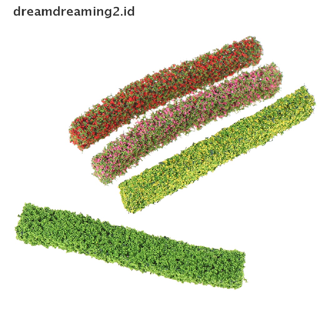 (hot) 2pcs Strip Perdu Meja Pasir Hijau Model Miniatur Simulasi Pagar Rumput DIY//