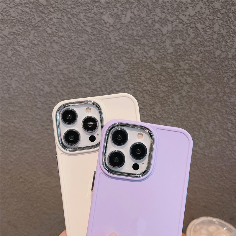 IPHONE Casing Ponsel Kompatibel Untuk iphone14 13 12 11promax X XS XR XSMAX Untuk Iphone7/8PLUS Dengan logo metal casing Penutup Belakang shockproof