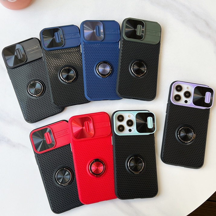 360 ° Casing Holder IPhone Untuk Proteksi Lensa Slide14 13 12 11 Pro X XS Max7 8 14 Plus XR Casing Belakang