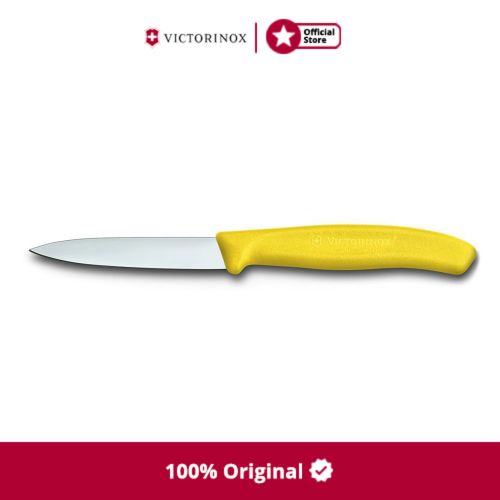 Victorinox 8 Cm Pisau Paring - Kuning Pisau Dapur Kecil  Piso Stainless Steel Tajam  Paring Knife  Peralatan Masak  Perlengkapan Dapur  Kitchenware