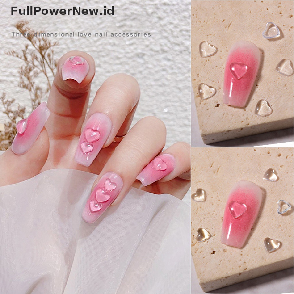 Power 100pcs Pesona Kuku 3D Nail Art Resin Nails Rhinestones Decals Untuk Kuku DIY ID