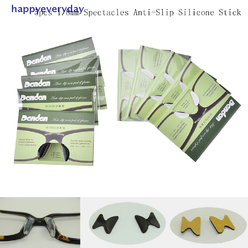 [happy] 5pasang 1.8mm anti-slip silicone nose pads Kacamata sunglass Kacamata spectacles [ID]