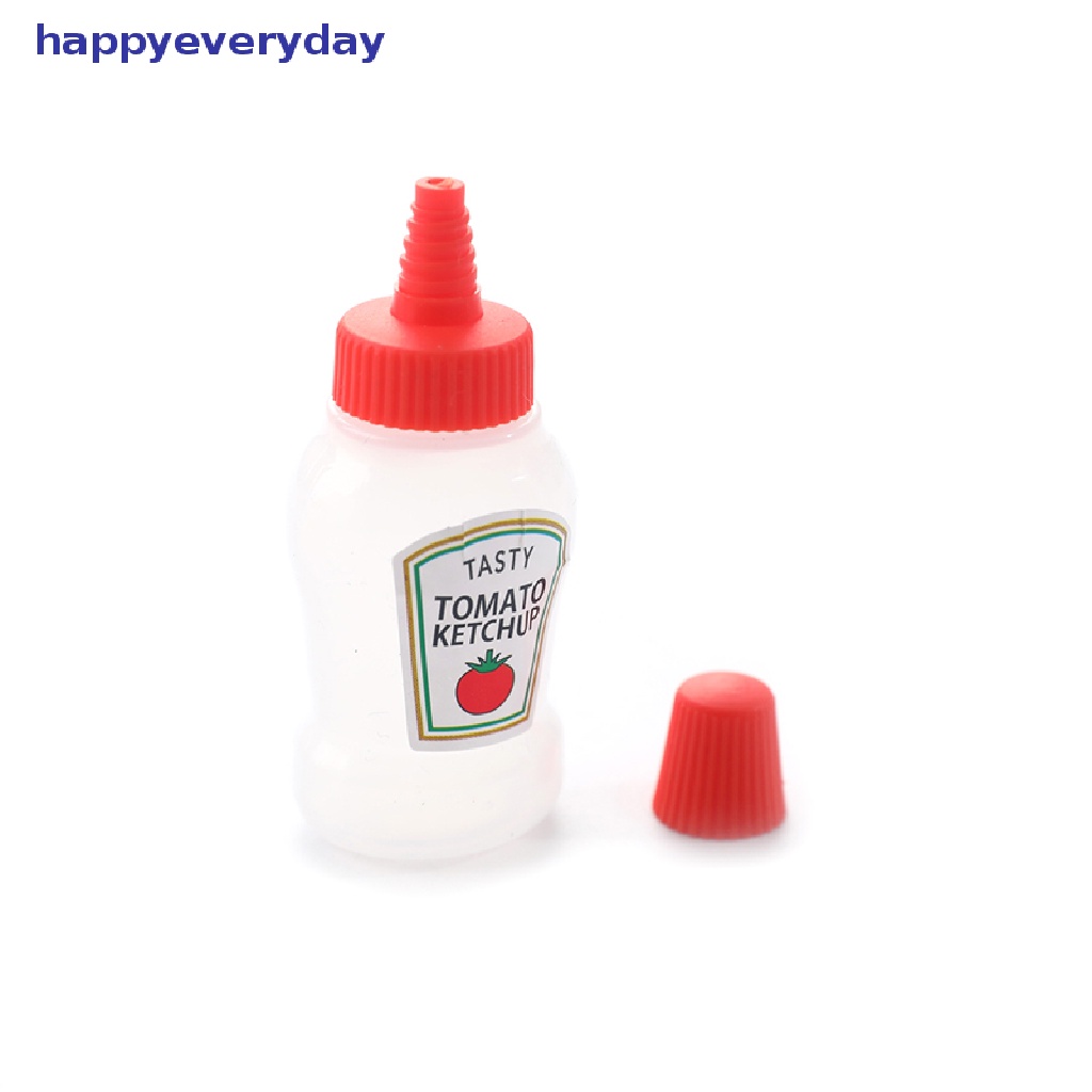 [happy] 4pcs 25ML Botol Kecap Tomat Mini Portable Sauce Salad Dressing Container [ID]