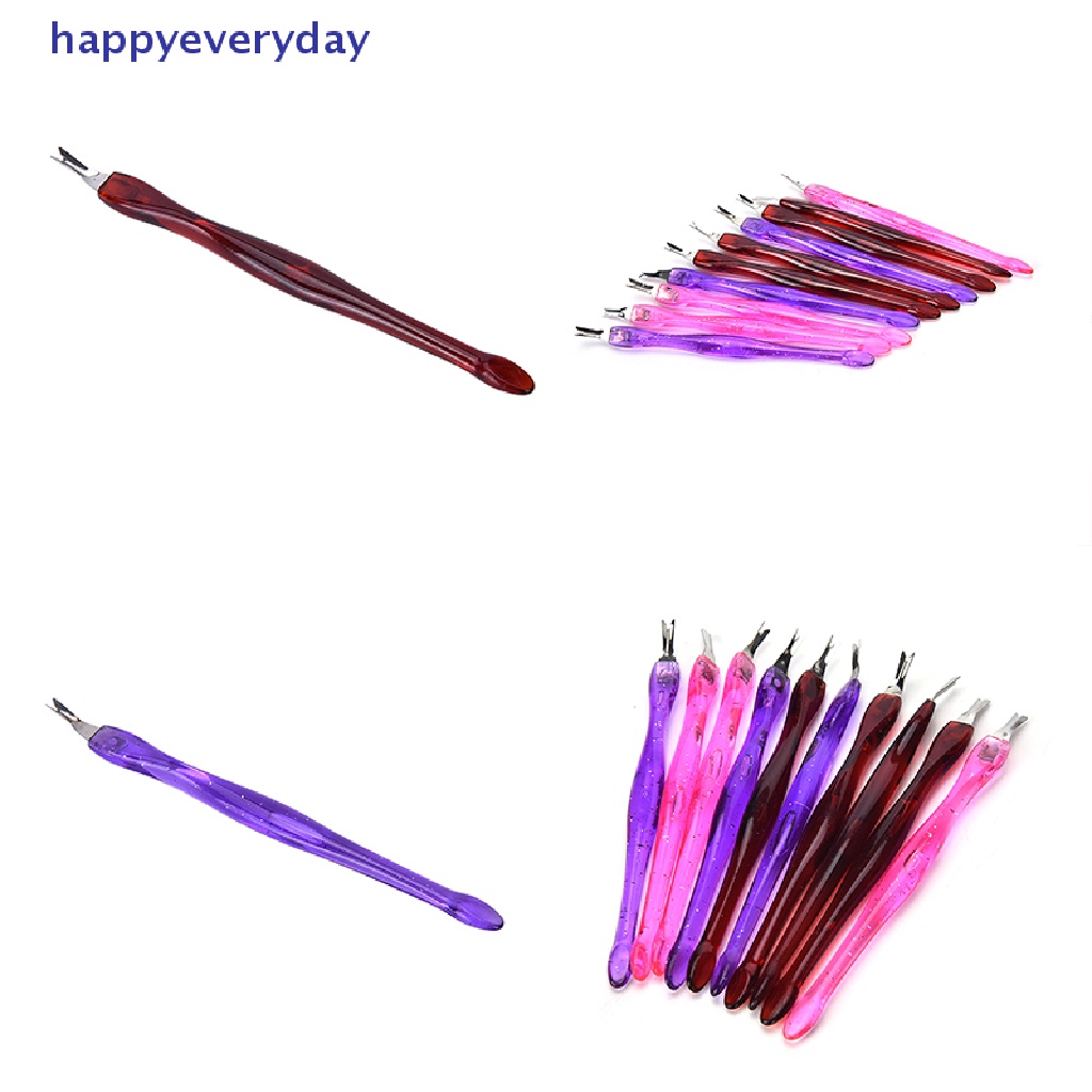 [happy] New 10pcs Cuticle Pusher Trimmer Pedicure Kuku Kaki Manicure Pedicure Nail Art [ID]