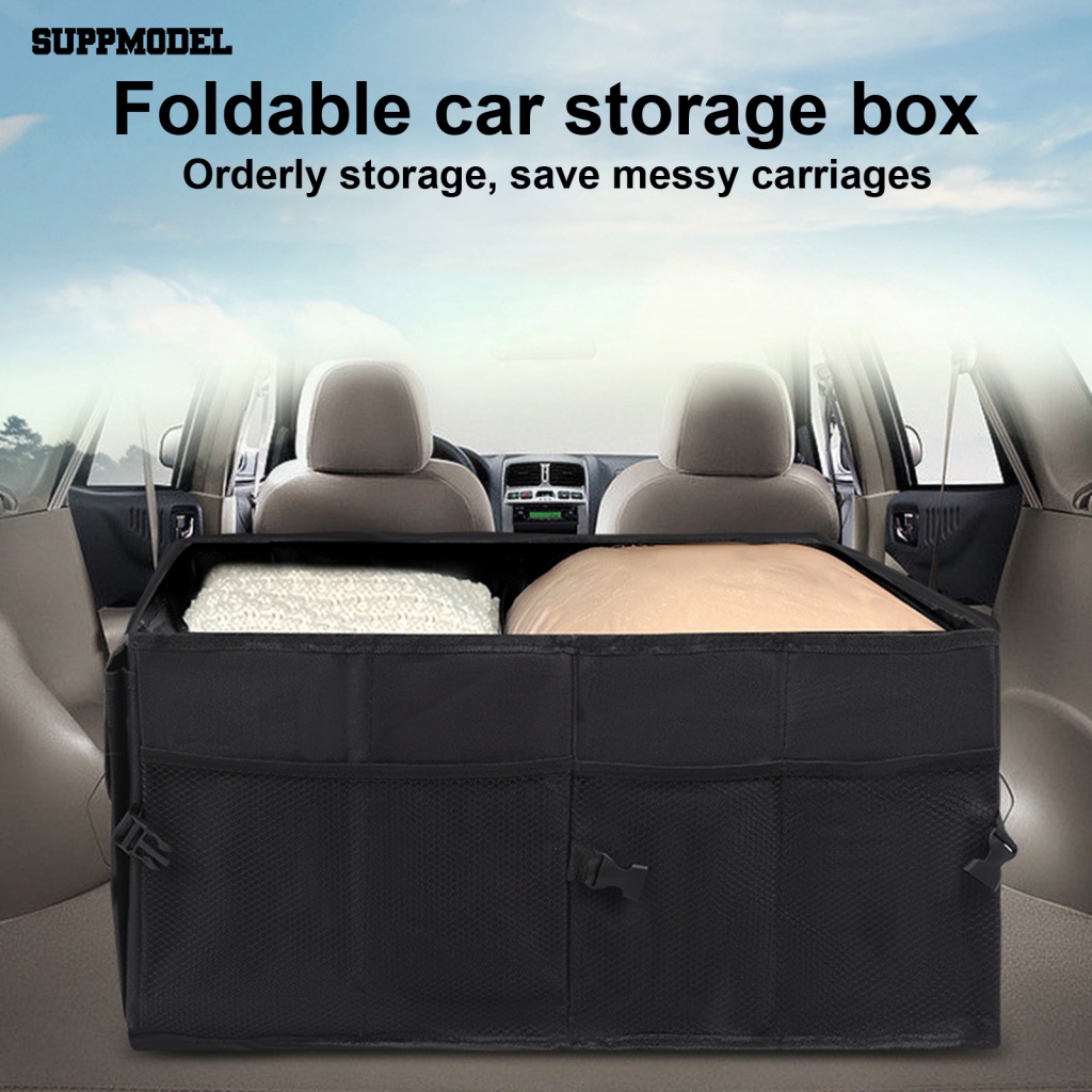 Suppmodel Menebal Kotak Penyimpanan Cadangan Pasokan Mobil Multi-grid Akses Nyaman Car Trunk Storage Box Kapasitas Besar