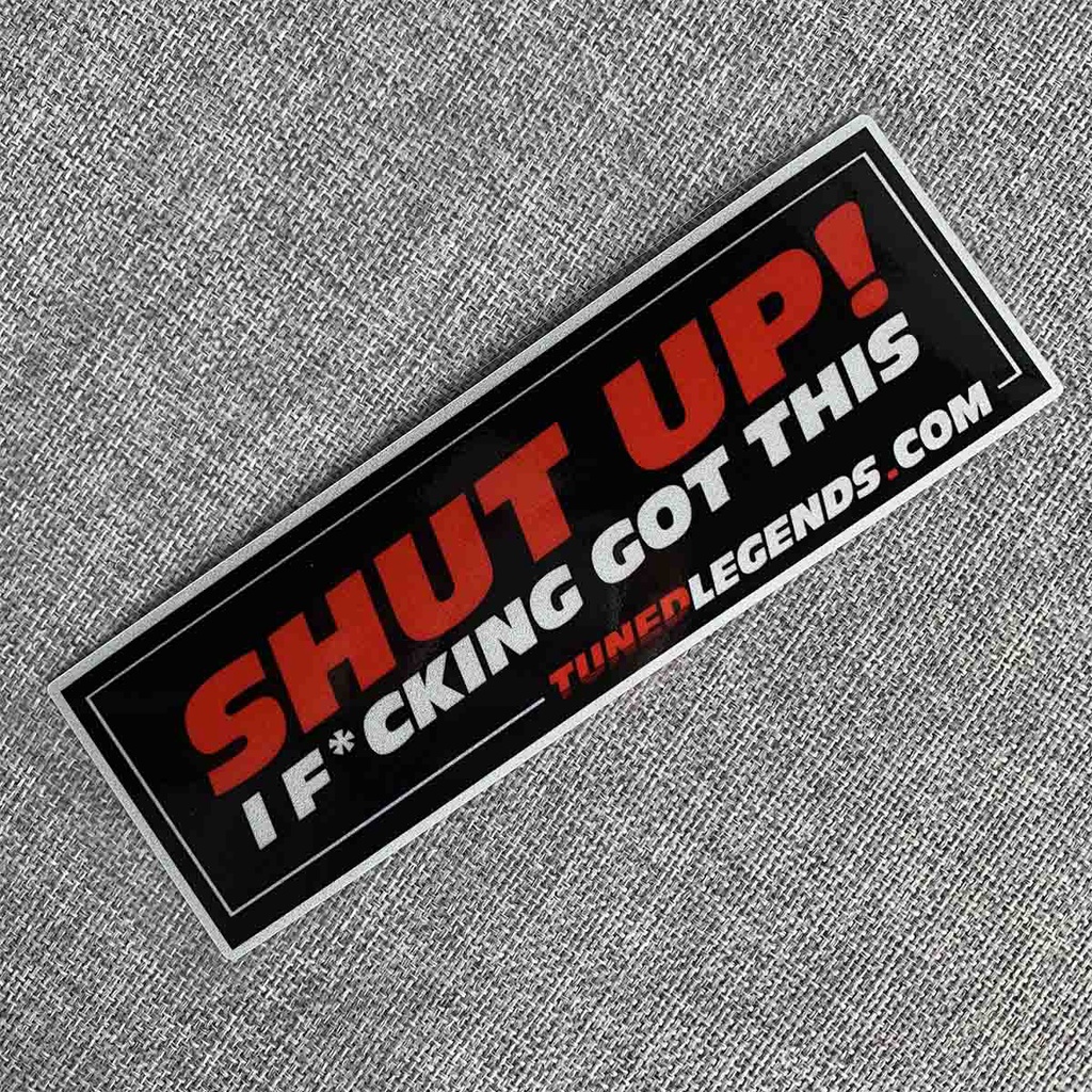 1pcs JDM Stiker Reflektif Motor Mengirim Telanjang SHUT UP Pola Logo Body Mobil Menutupi Goresan Dekorasi Decals