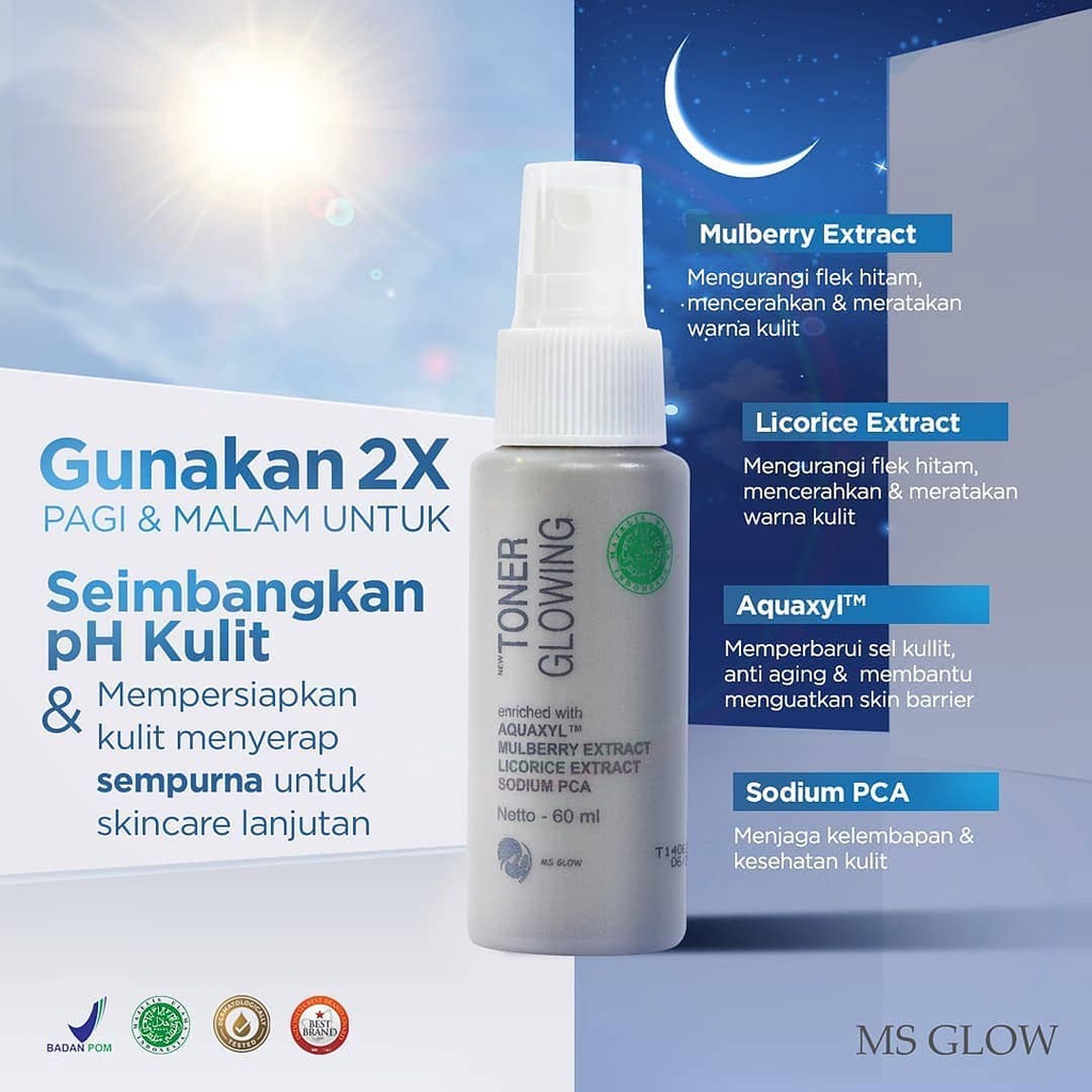 Paket MS Glow Bundling Toner Dan Day Cream Siang