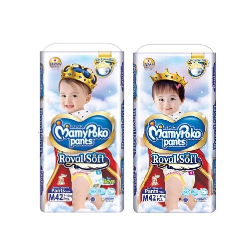 Mamypoko Royal Soft Pant Boys and Girl M42 L34 XL30 XXL24 / Popok Celana Anak MamyPoko Boys&amp;Girls