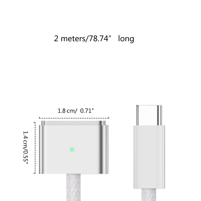 Zzz Kabel USB C Ke Magnet3 2m 140W Fast Charging Magnet 3kabel Charger Untuk