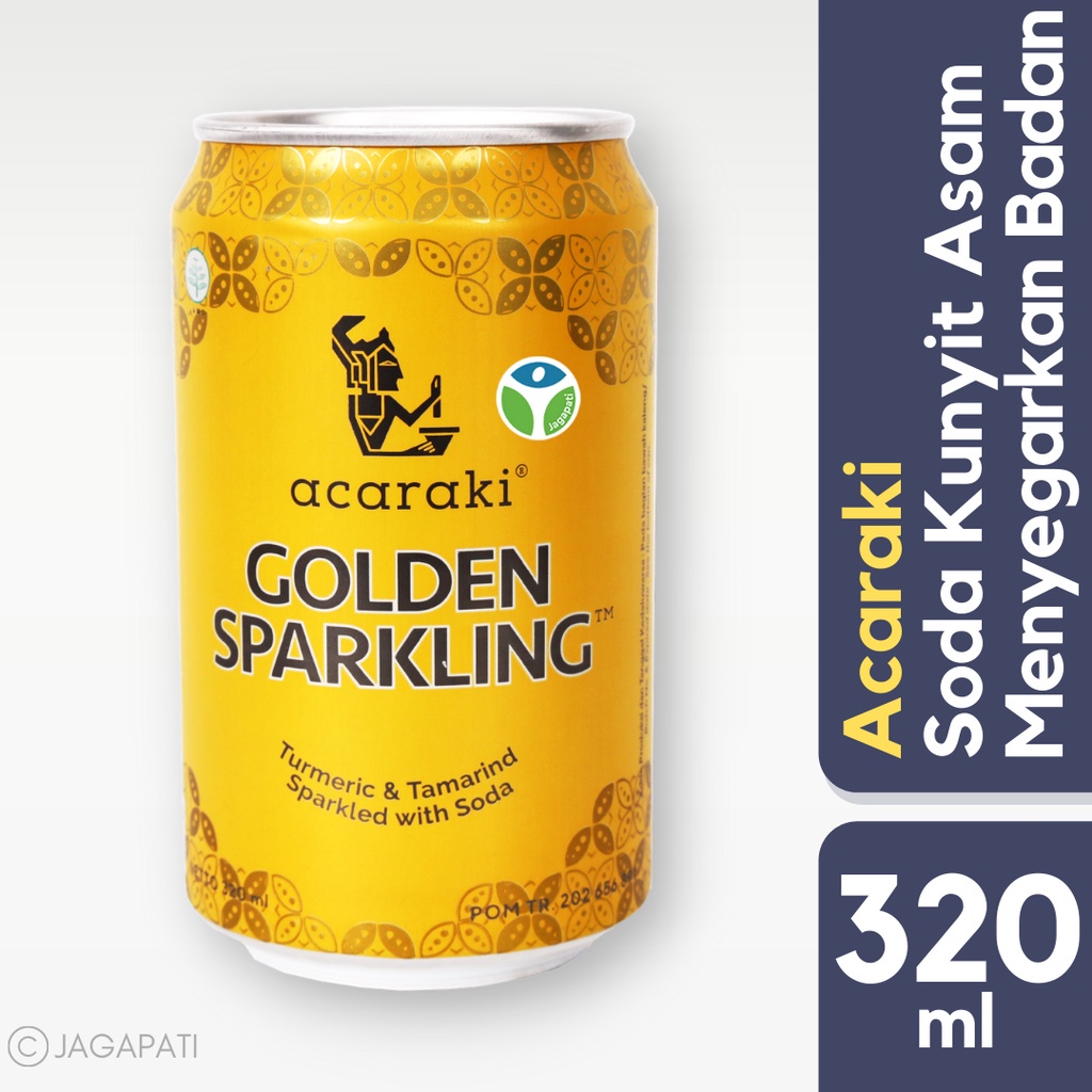 

Acaraki - Golden Sparkling (Kunyit Asam with Soda) 320ml - Jamu - Minuman