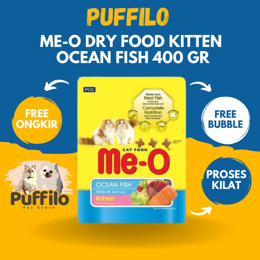 MAKANAN KUCING MeO KITTEN OCEAN FISH 400GR